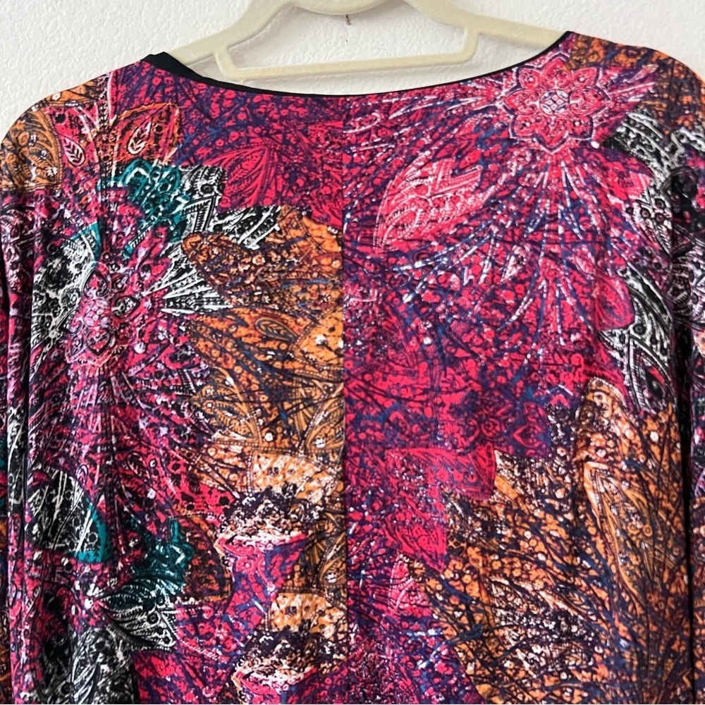 Anthropologie Edme & Esyllte Chromatique Abstract Shift Dress Boho Large - Picture 12 of 16